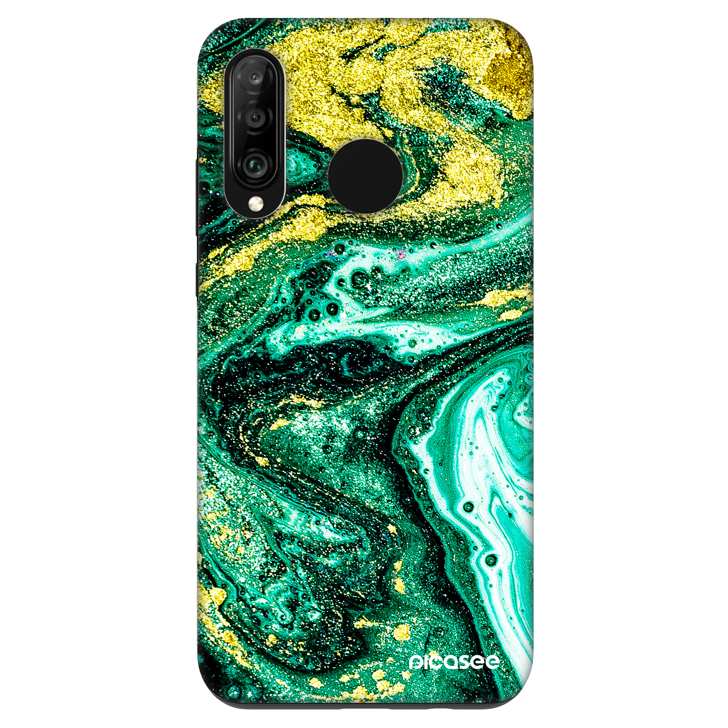 Picasee Fashion Case für Huawei P30 Lite - Green Gold