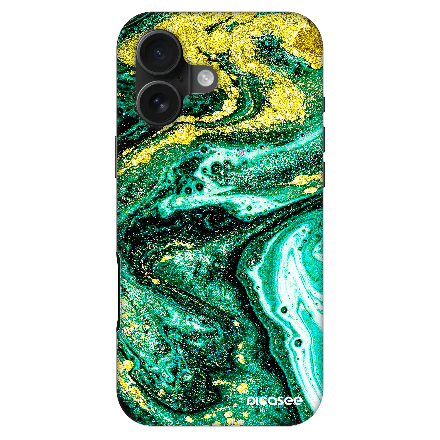 Picasee Fashion Case MagSafe für Apple iPhone 16 - Green Gold