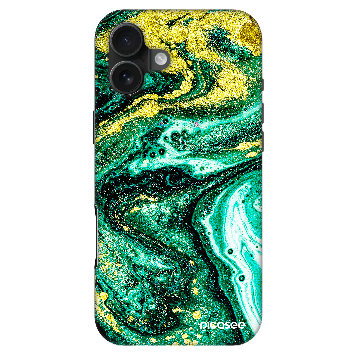Picasee Fashion Case MagSafe für Apple iPhone 16 Plus - Green Gold
