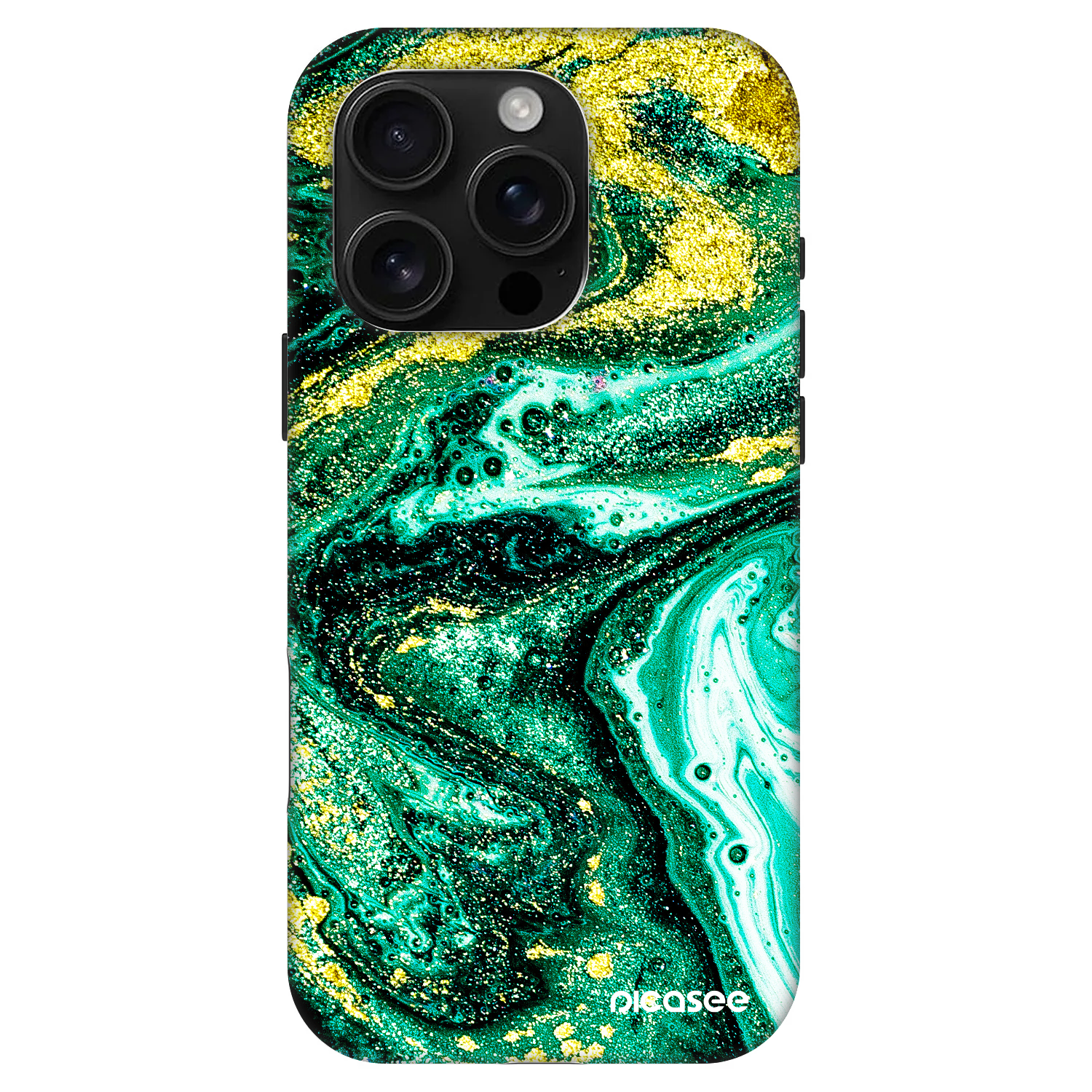 Picasee Fashion Case MagSafe für Apple iPhone 16 Pro - Green Gold