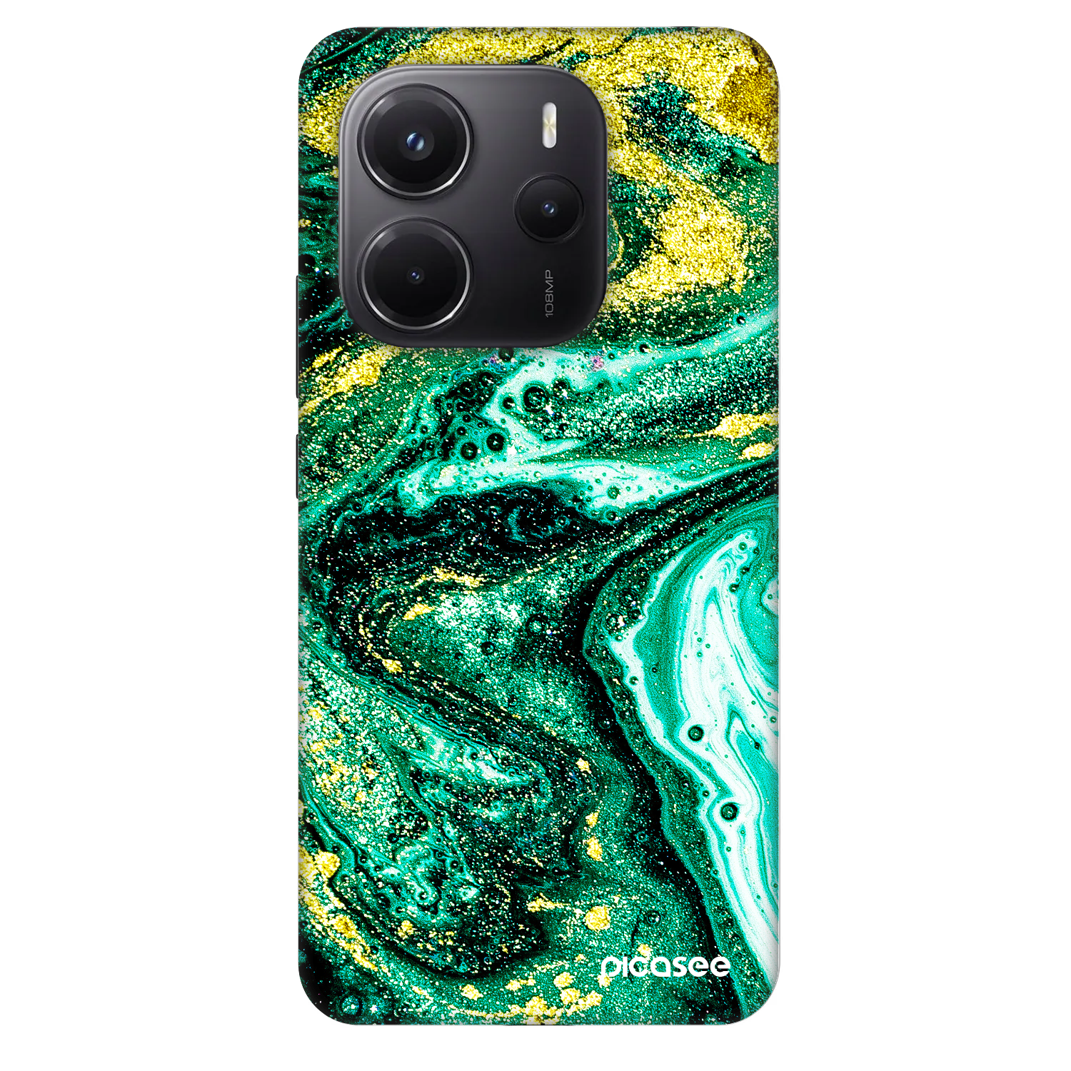 Picasee Fashion Case für Xiaomi Redmi Note 14 4G - Green Gold