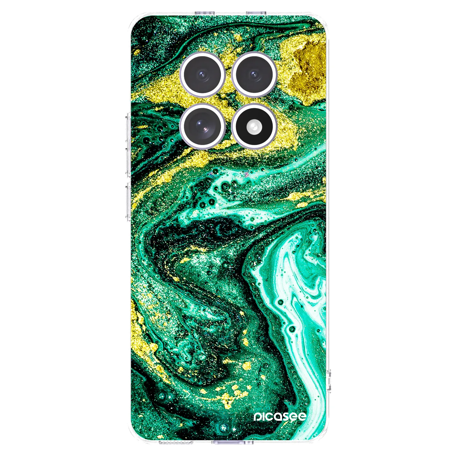 Picasee Xiaomi Redmi Note 15 Hülle - Transparentes Silikon - Green Gold