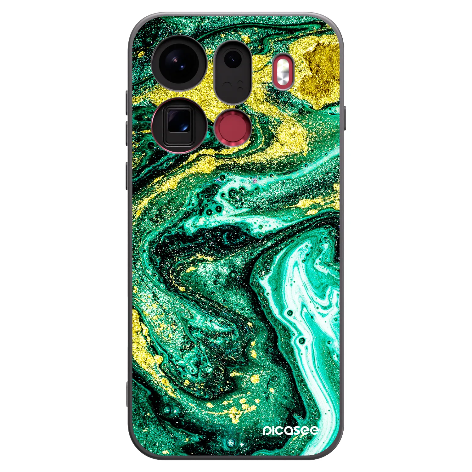 Picasee OPPO Find X9 Pro Hülle - Schwarzes Silikon - Green Gold