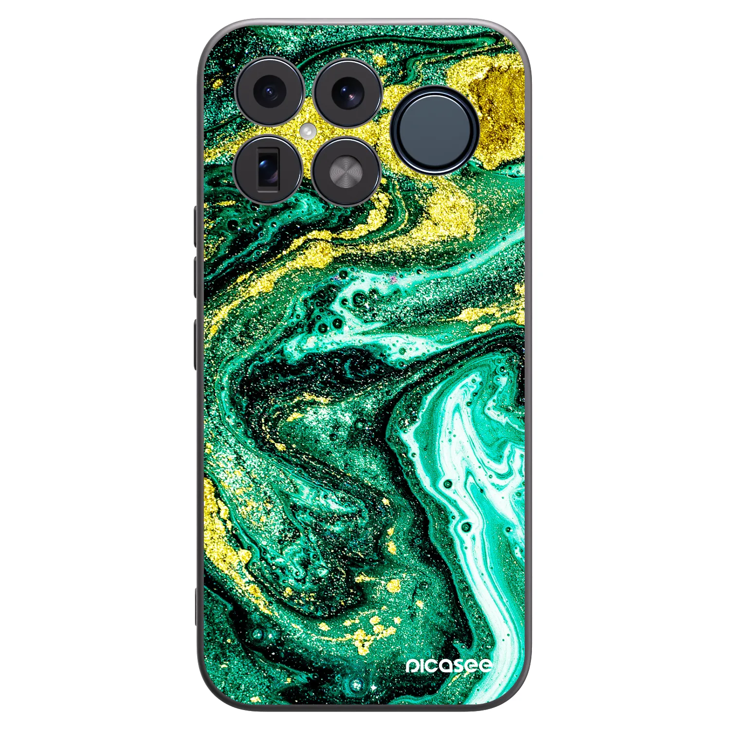 Picasee Xiaomi Poco F8 Ultra Hülle - Schwarzes Silikon - Green Gold