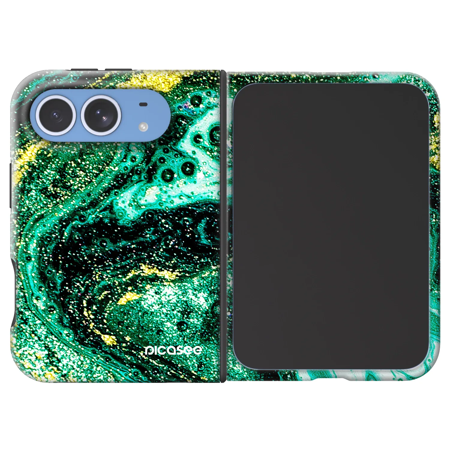 Picasee Fashion Case MagSafe für Apple iPhone Duo - Green Gold