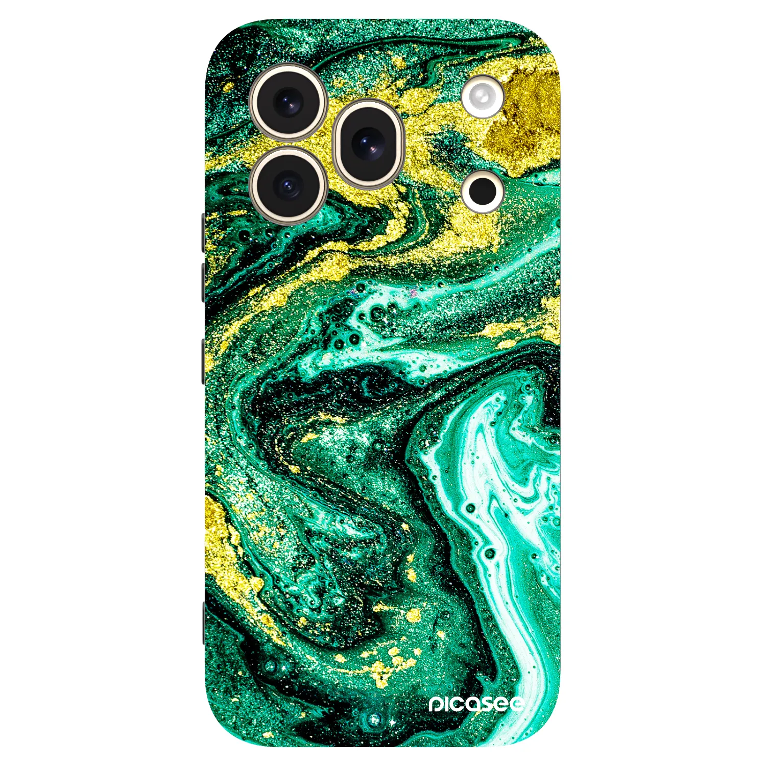 Picasee Honor 600 Pro Hülle - Schwarzes Silikon - Green Gold