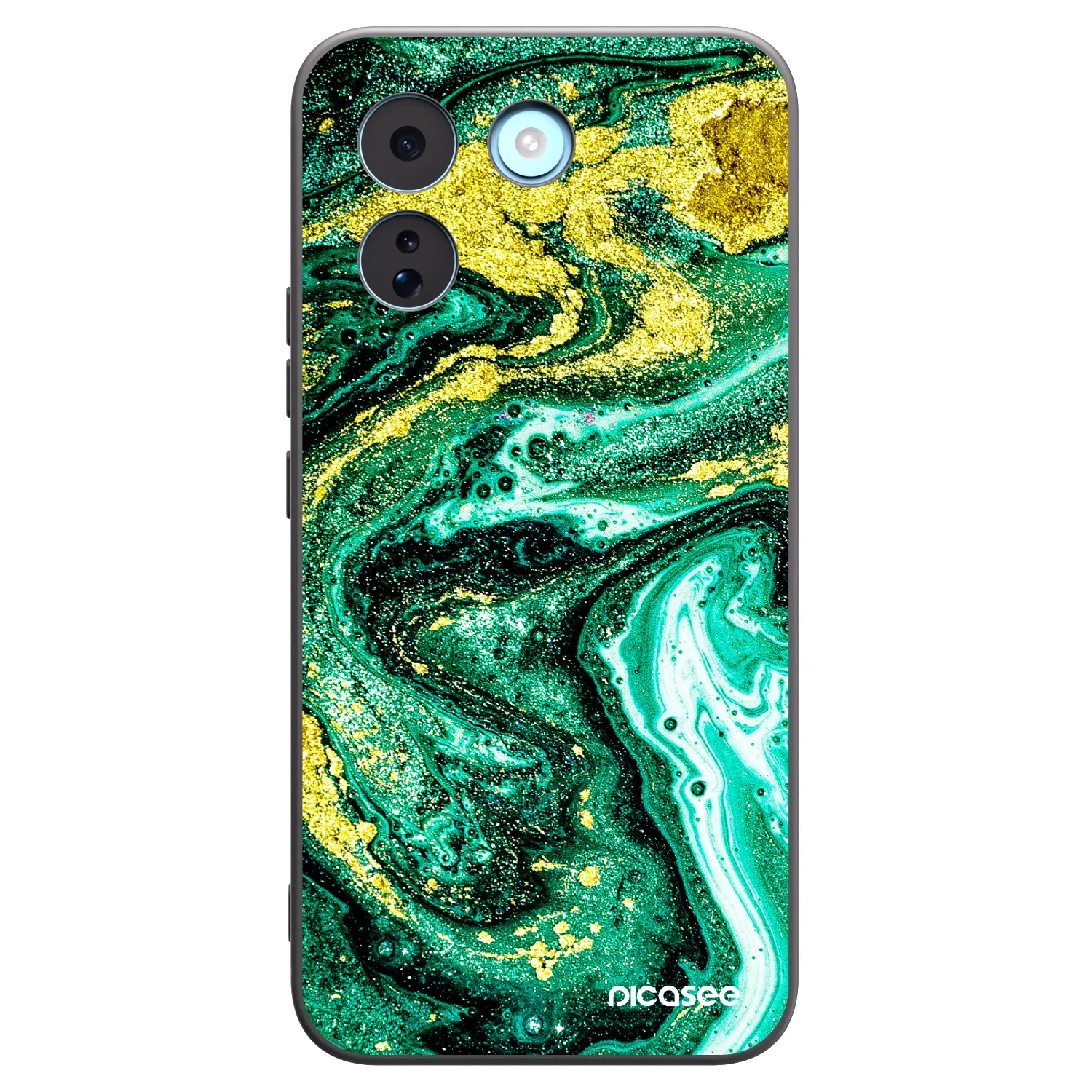 Picasee Xiaomi Redmi Note 17 Pro MAX 5G Hülle - Schwarzes Silikon - Green Gold