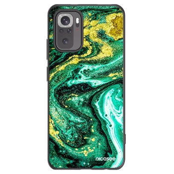 Picasee Xiaomi Redmi Note 10 Hülle - Schwarzes Silikon - Green Gold