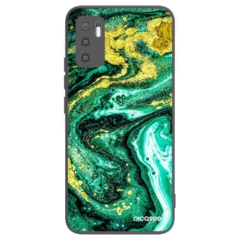 Picasee Xiaomi Redmi Note 10 5G Hülle - Schwarzes Silikon - Green Gold