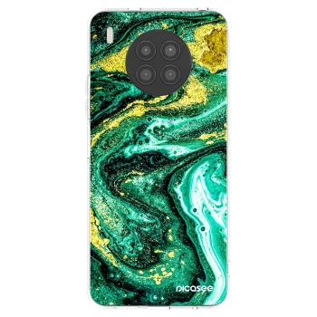 Picasee Huawei Nova 8i Hülle - Transparentes Silikon - Green Gold