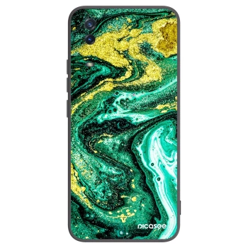 Picasee Vivo Y11s Hülle - Schwarzes Silikon - Green Gold