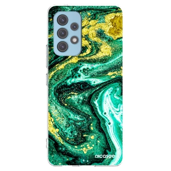 Picasee Samsung Galaxy A53 5G A536 Hülle - Transparentes Silikon - Green Gold