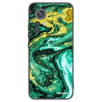 Picasee Xiaomi 12 Pro Hülle - Schwarzes Silikon - Green Gold