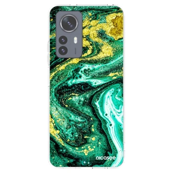 Picasee Xiaomi 12 Pro Hülle - Transparentes Silikon - Green Gold