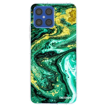 Picasee Honor X8 4G Hülle - Transparentes Silikon - Green Gold