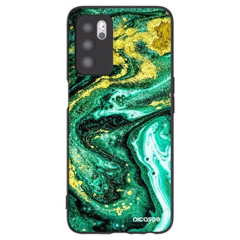 Picasee OPPO A16s Hülle - Schwarzes Silikon - Green Gold