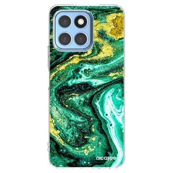 Picasee Honor X6 Hülle - Transparentes Silikon - Green Gold