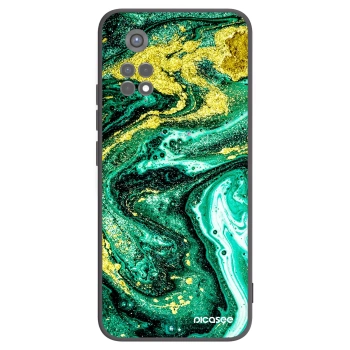 Picasee Xiaomi Redmi Note 11S 5G Hülle - Schwarzes Silikon - Green Gold