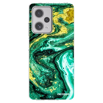 Picasee Xiaomi Redmi Note 12 Pro+ 5G Hülle - Transparentes Silikon - Green Gold