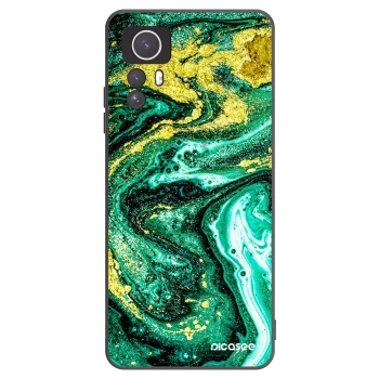 Picasee Xiaomi Redmi Note 12S Hülle - Schwarzes Silikon - Green Gold