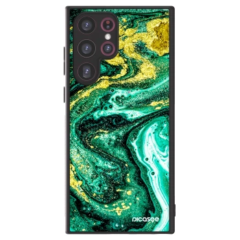 Picasee ULTIMATE CASE PowerShare für Samsung Galaxy S22 Ultra 5G - Green Gold