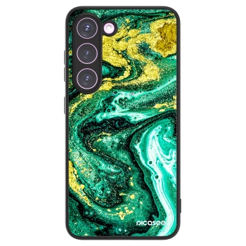 Picasee ULTIMATE CASE PowerShare für Samsung Galaxy S23 5G - Green Gold