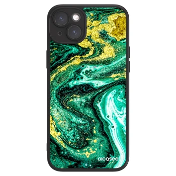 Picasee ULTIMATE CASE MagSafe für Apple iPhone 15 Plus - Green Gold