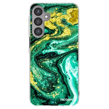 Picasee Samsung Galaxy A16 5G Hülle - Transparentes Silikon - Green Gold