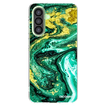 Picasee Samsung Galaxy A26 5G A266B Hülle - Transparentes Silikon - Green Gold