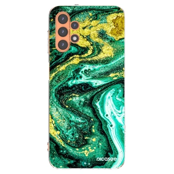 Picasee Samsung Galaxy A13 5G Hülle - Transparentes Silikon - Green Gold