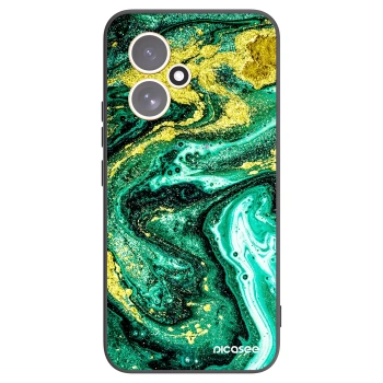 Picasee Honor 400 5G Hülle - Schwarzes Silikon - Green Gold