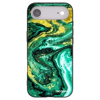 Picasee Apple iPhone Air Hülle - Schwarzes Silikon - Green Gold