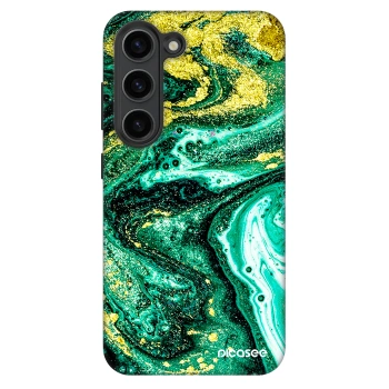 Picasee Fashion Case für Samsung Galaxy S23+ 5G - Green Gold