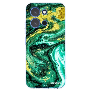 Picasee Xiaomi Redmi 15C 4G Hülle - Transparentes Silikon - Green Gold