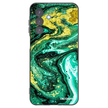 Picasee Samsung Galaxy A17 5G Hülle - Schwarzes Silikon - Green Gold