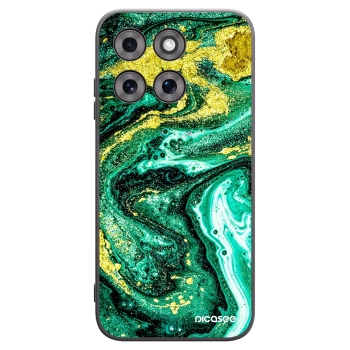 Picasee Motorola Moto G77 Hülle - Schwarzes Silikon - Green Gold