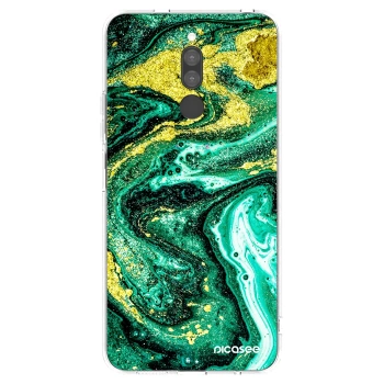 Picasee Xiaomi Redmi 8 Hülle - Transparentes Silikon - Green Gold