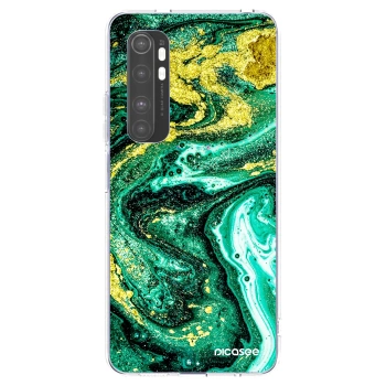 Picasee Xiaomi Mi Note 10 Lite Hülle - Transparentes Silikon - Green Gold