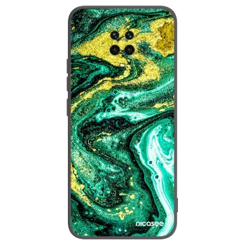 Picasee Xiaomi Redmi Note 9S Hülle - Schwarzes Silikon - Green Gold