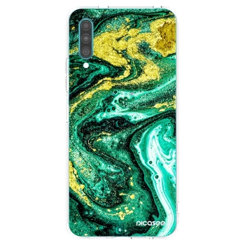 Picasee Samsung Galaxy A30s A307F Hülle - Transparentes Silikon - Green Gold
