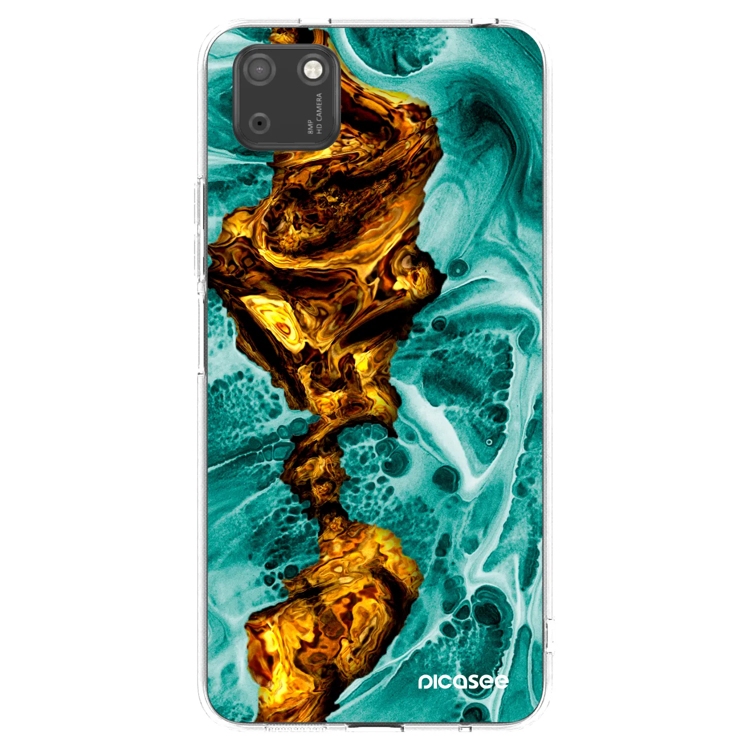 Picasee Huawei Y5P Hülle - Transparentes Silikon - Goldsky