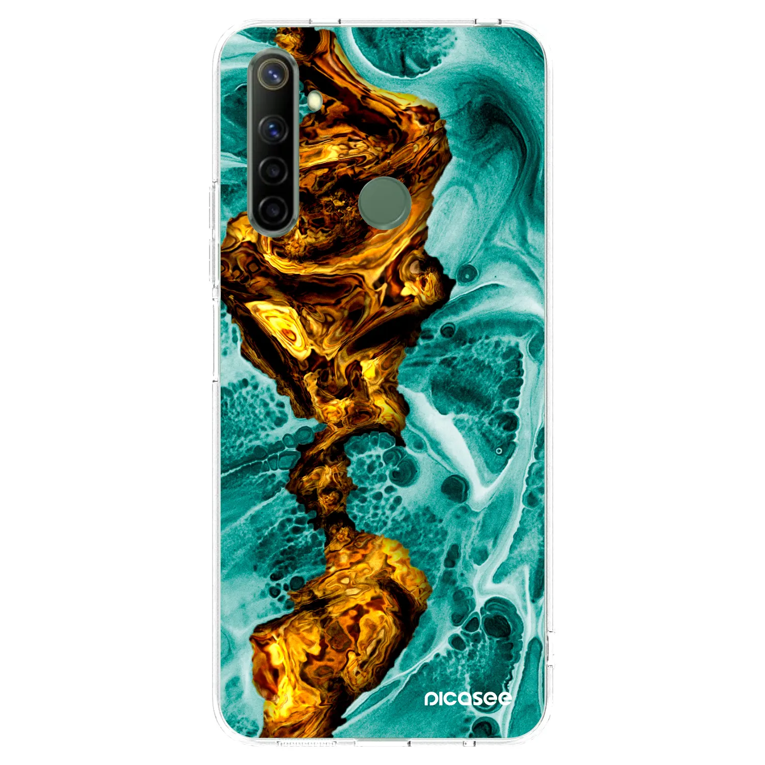 Picasee Realme 6i Hülle - Transparentes Silikon - Goldsky