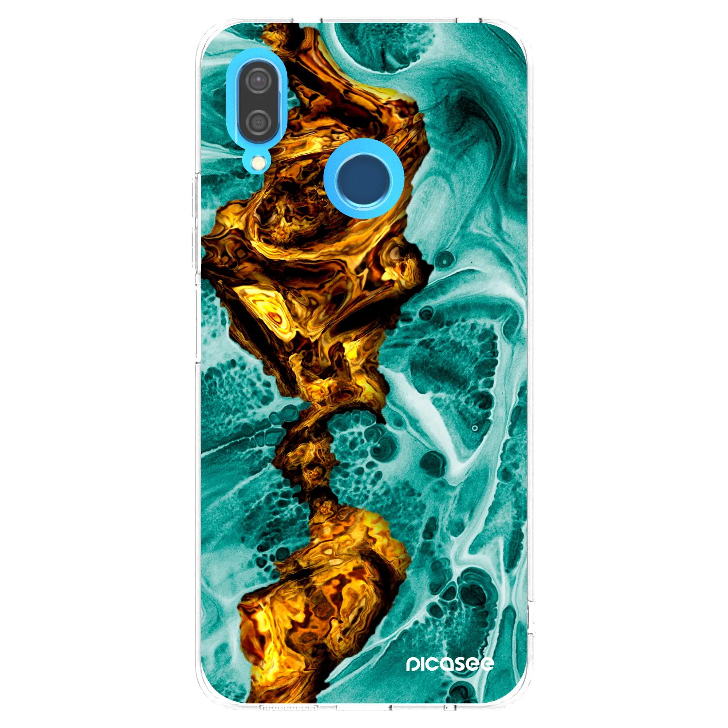 Picasee Huawei P20 Lite Hülle - Transparentes Silikon - Goldsky