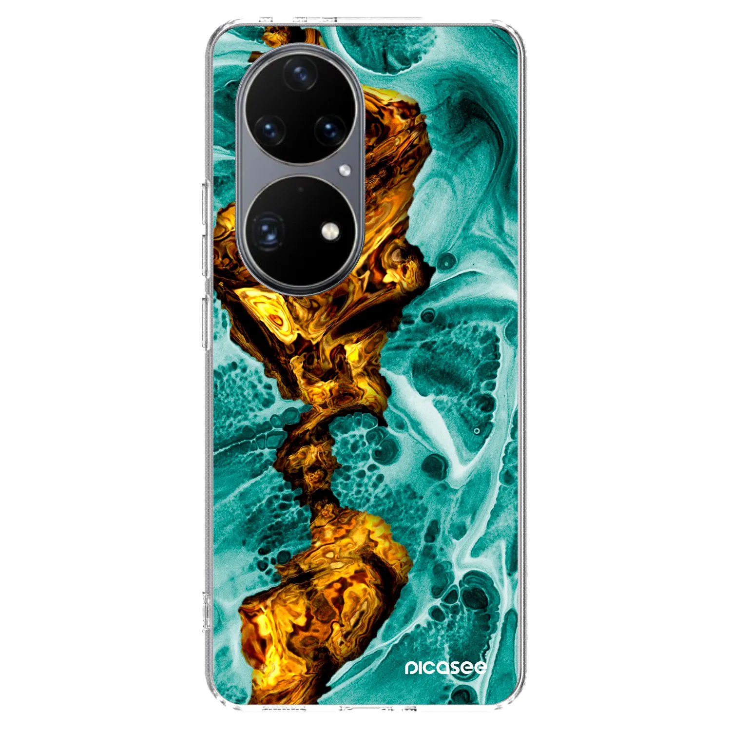Picasee Huawei P50 Hülle - Transparentes Silikon - Goldsky