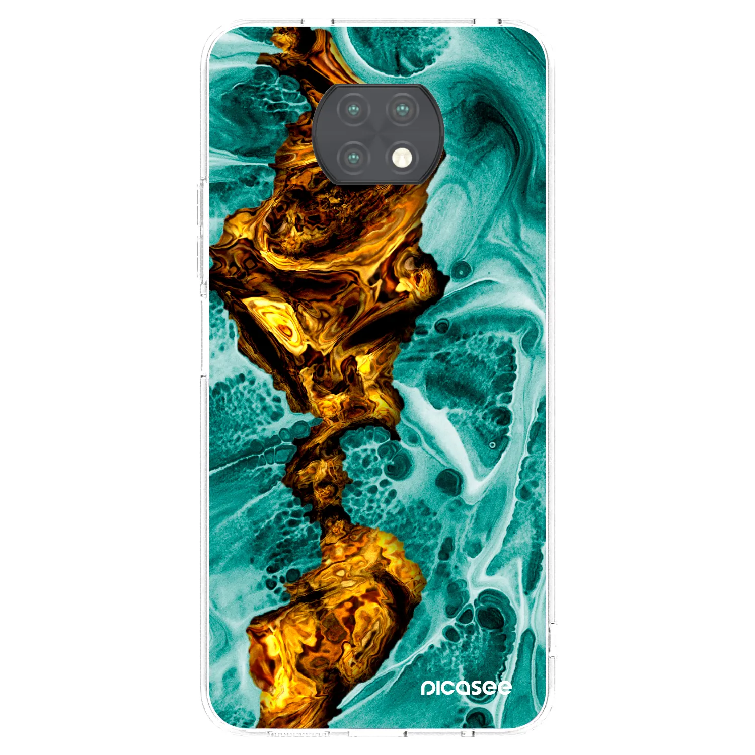 Picasee Xiaomi Redmi Note 9T Hülle - Transparentes Silikon - Goldsky