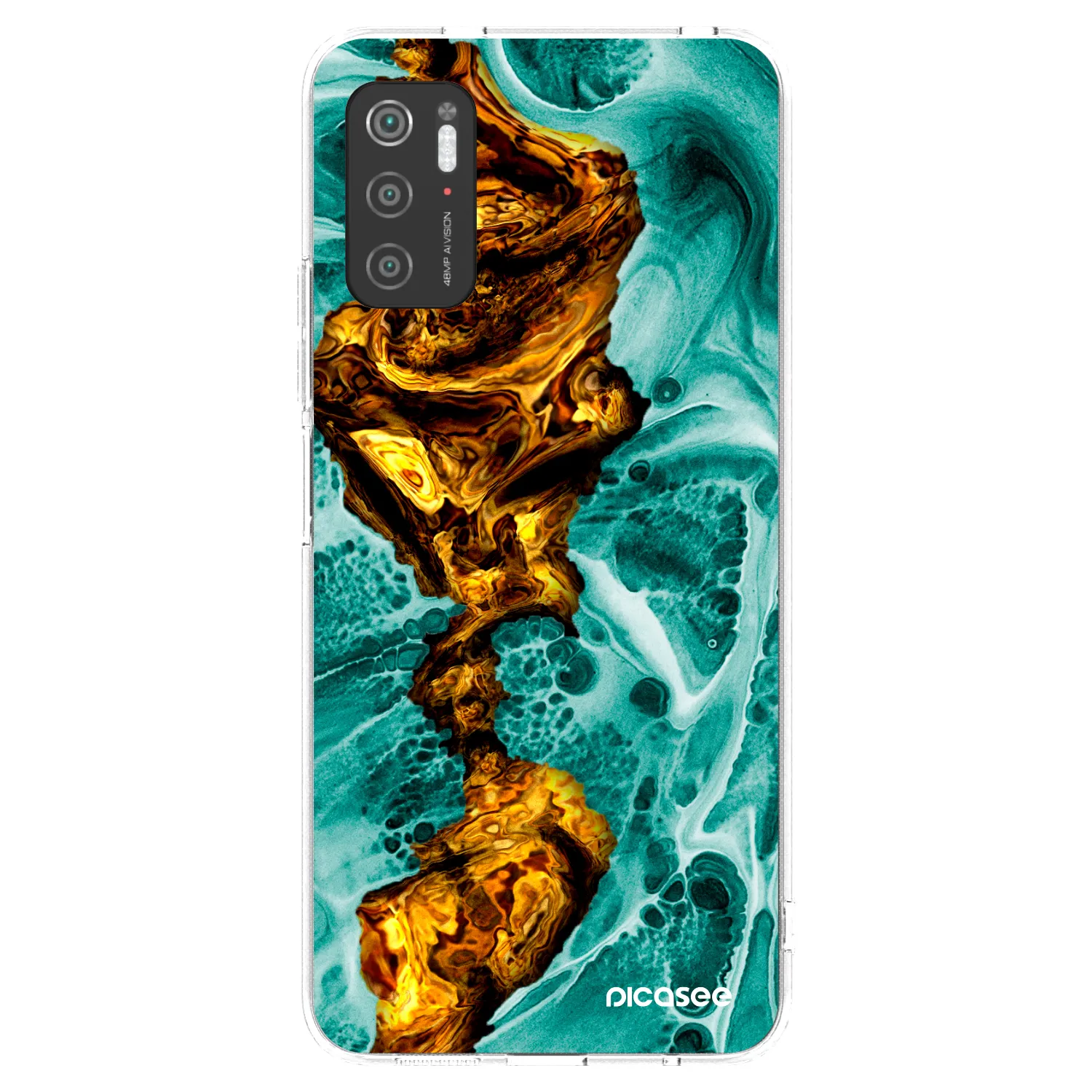 Picasee Xiaomi Poco M3 Pro 5G Hülle - Transparentes Silikon - Goldsky