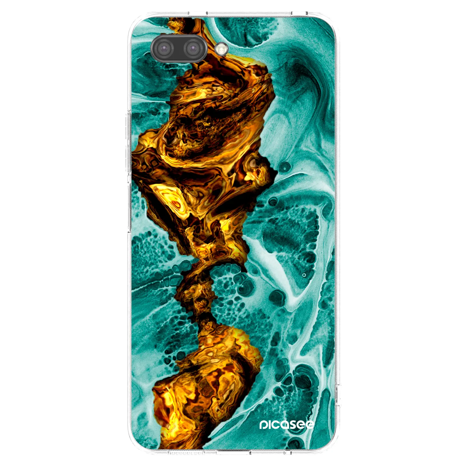 Picasee Honor 10 Hülle - Transparentes Silikon - Goldsky