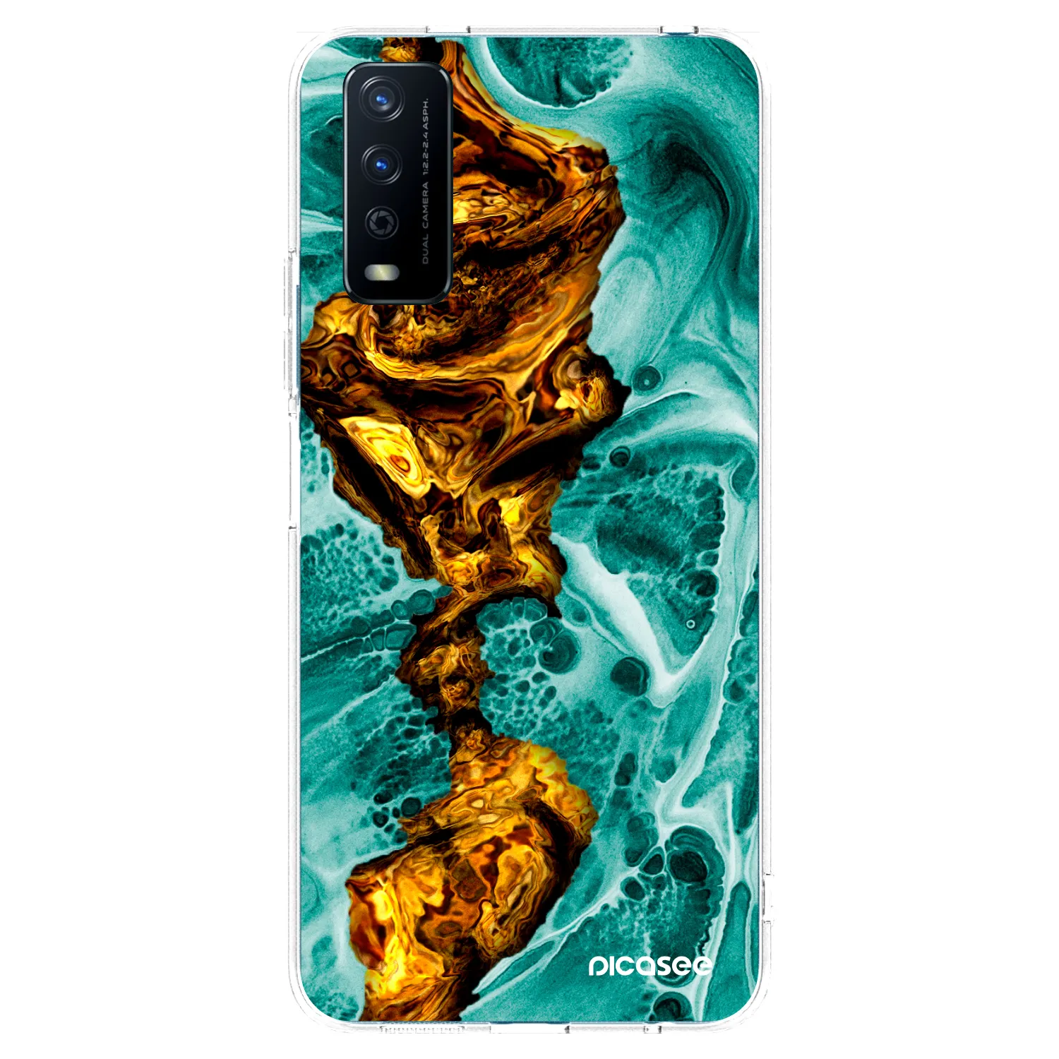 Picasee Vivo Y11s Hülle - Transparentes Silikon - Goldsky