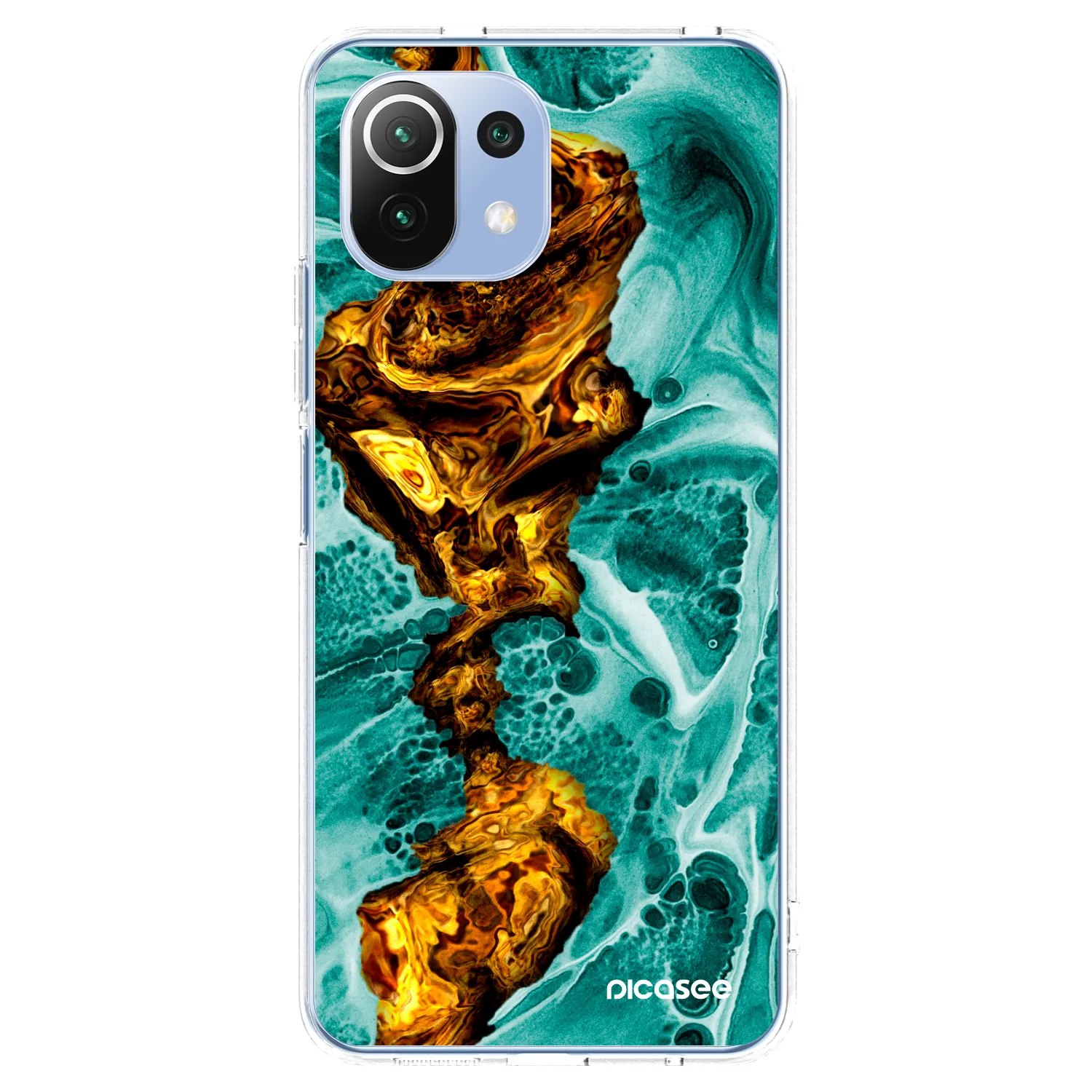 Picasee Xiaomi 11 Lite 5G NE Hülle - Transparentes Silikon - Goldsky
