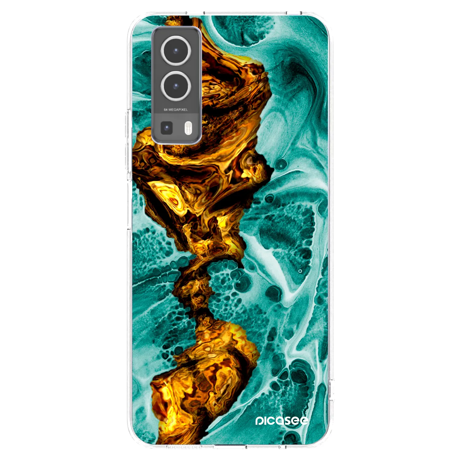 Picasee Vivo Y72 5G Hülle - Transparentes Silikon - Goldsky